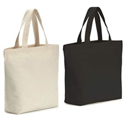 Square A4 Cotton Canvas Tote Bag thumbnail