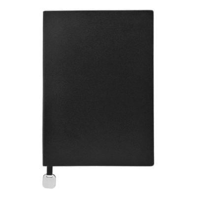 A5 Soft Cover Notebook with Metal Bookmark JB03 black