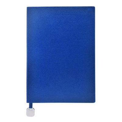 A5 Soft Cover Notebook with Metal Bookmark JB03 blue
