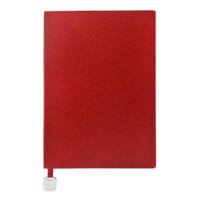 A5 Soft Cover Notebook with Metal Bookmark JB03 red