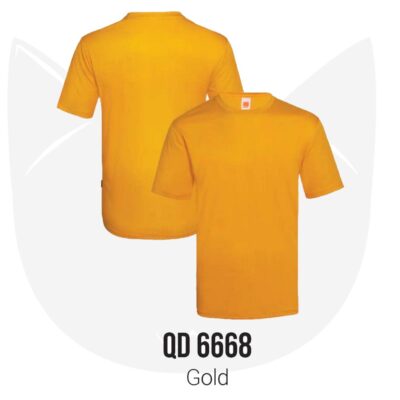 QD66 Dri-Fit Round Neck T-Shirts (Anti-Microbial) gold