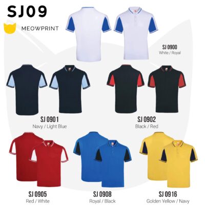 SJ09 Multi-Tone Cotton Polo T-Shirts 2021 catalogue