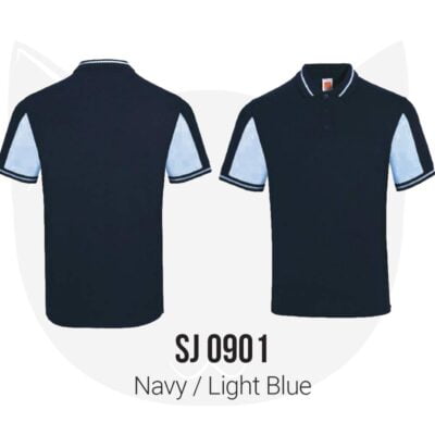 SJ09 Multi-Tone Cotton Polo T-Shirts 2021 navy