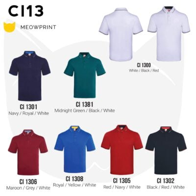 CI13 Multi-Tone Cotton Polo T-Shirts 2021 catalogue
