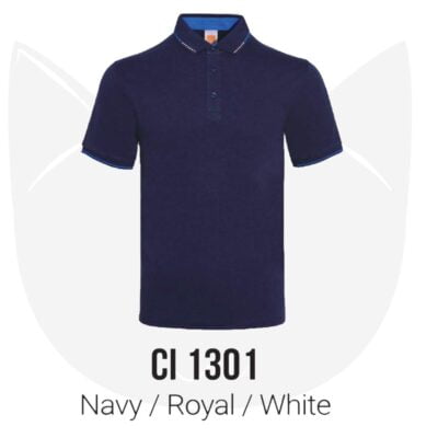 CI13 Multi-Tone Cotton Polo T-Shirts 2021 navy