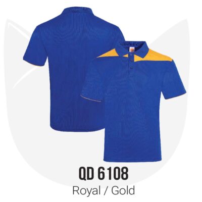 QD61 Multi-Tone Dri-Fit Polo T-Shirts royal gold