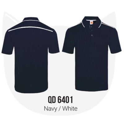 QD64 Multi-Tone Dri-Fit Polo T-Shirts navy