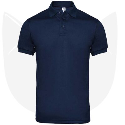 UH27 Double Pique Plain Polo T-Shirt 2021 navy