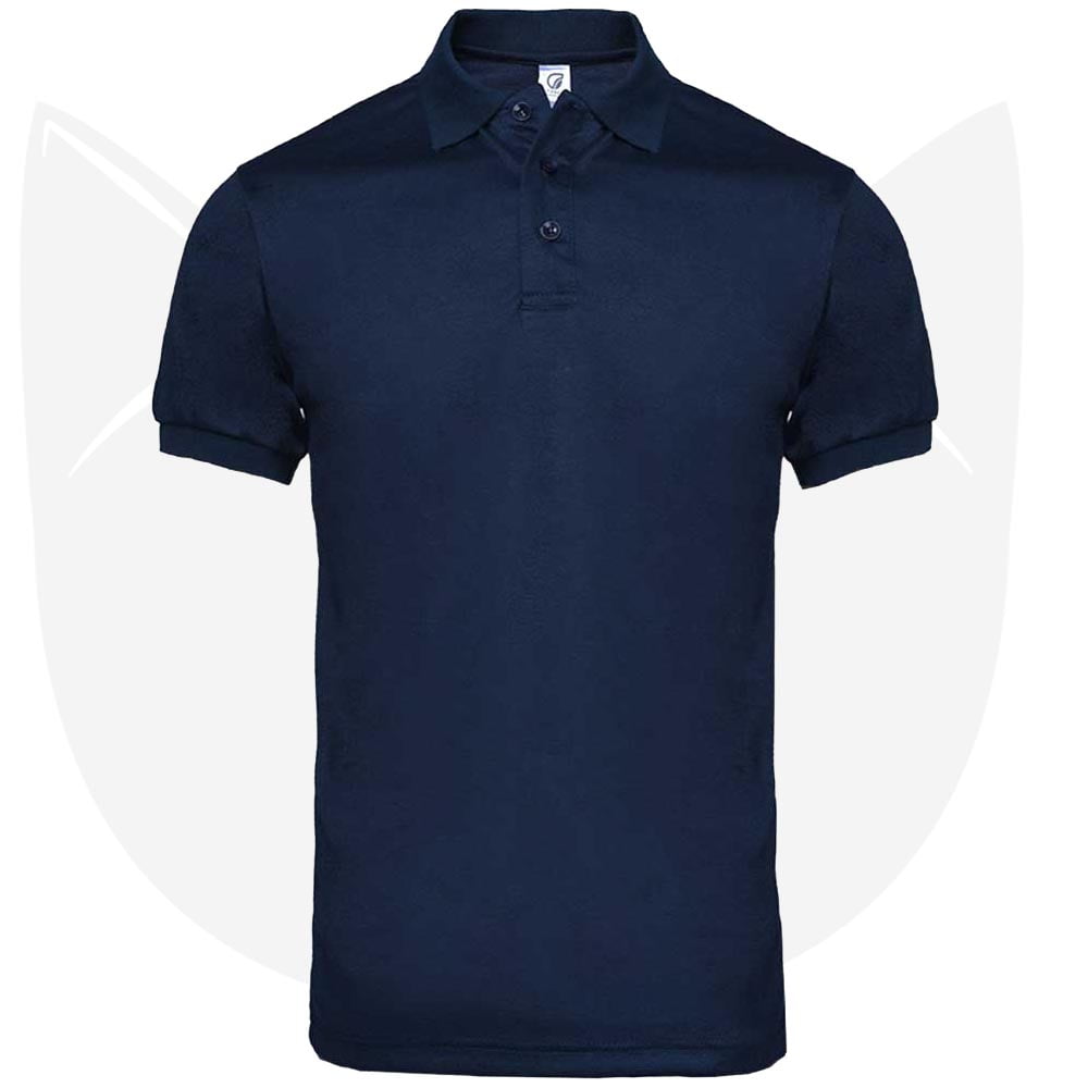 UH27 Double Pique Plain Polo T-Shirt 2021 navy