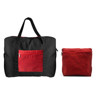 Multi-Tone Foldable Duffle Bag Red