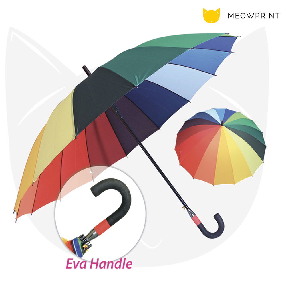 30 12-Ribs Rainbow Umbrella UM1460 (J-Handle) 23-24 IMAGE