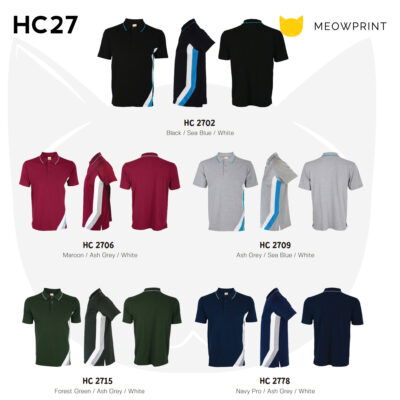 HC27 Multi-Tone Cotton Polo T-Shirts 23-24 catalogue