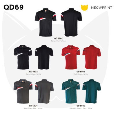 QD69 Multi-Tone Dri-Fit Polo T-Shirts 23-24 catalogue