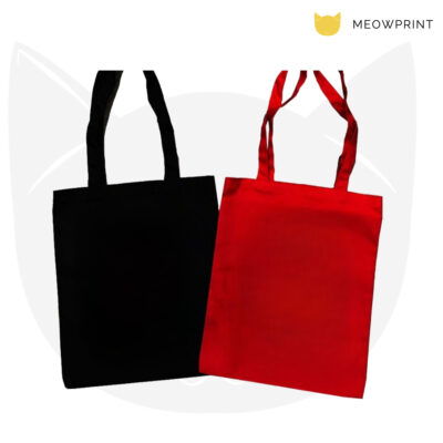 A3 Cotton Canvas Tote Bag (12oz) 23-24 red and black