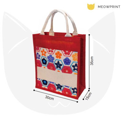 JB23 Patterned Laminated Jute Bag 23-24 size