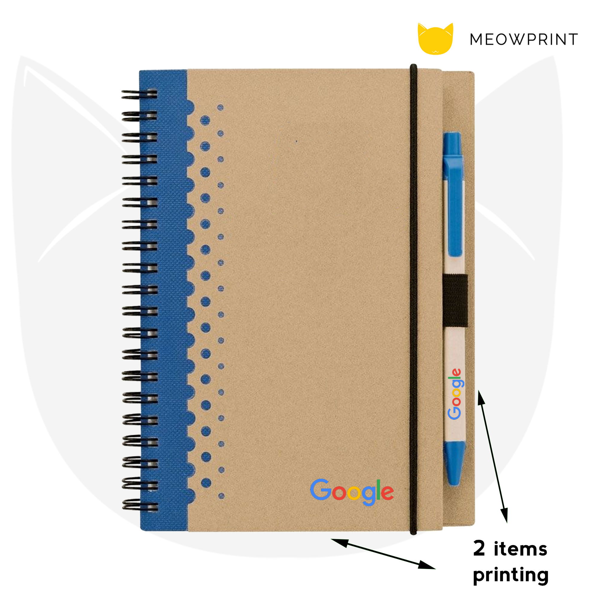 1x Full Color Logo (4cm x 4cm or 16cm²) on 2 items