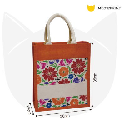 JB26 Patterned Laminated Jute Bag 24-25 size