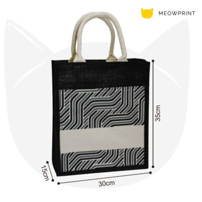 JB27 Patterned Laminated Jute Bag 24-25 size