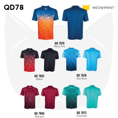 QD78 Sublimation Dri-Fit Polo T-Shirts 24-25 catalogue