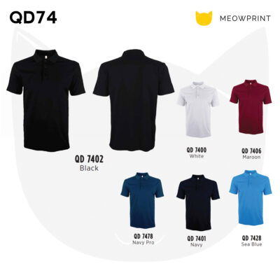 QD74 CVC Polo T-Shirts (Anti-Microbial) 24-25 catalogue