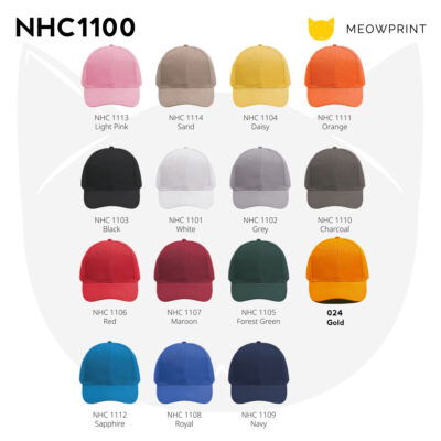 NHC1100 6-panel Baseball Cap 24-25 catalogue new
