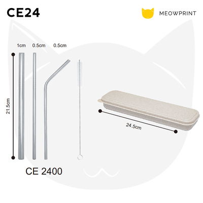 CE24 Stainless Steel Straw Set with Eco-Friendly Wheat Case 24-25 catalogue
