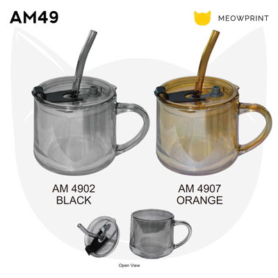 AM49 Glass Straw with PP Lid Cover Tumbler Mug (380ml) 24-25 catalogue