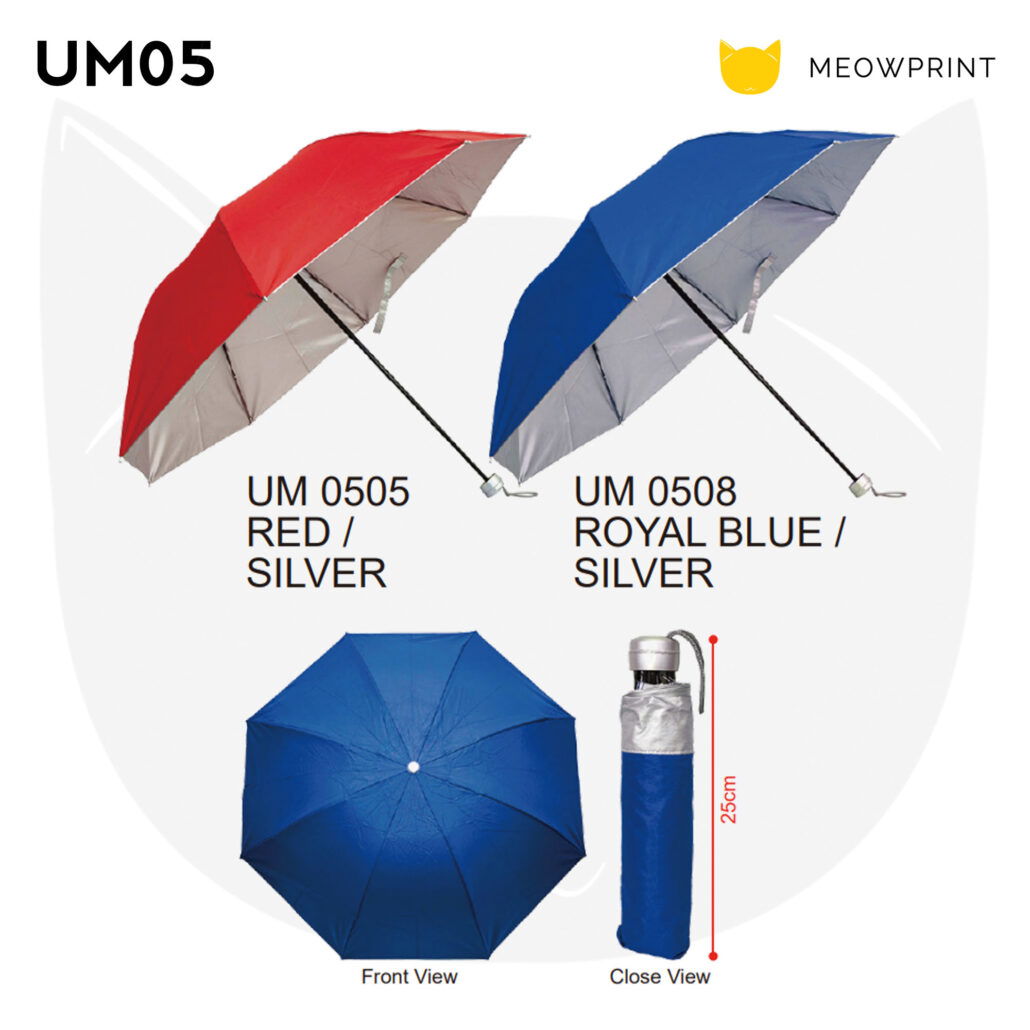 UM05 22″ Silver Coated Umbrella with Pouch (Straight-Handle) 24-25 catalogue