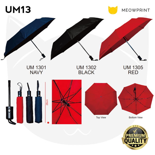 UM13 21″ Pongee Foldable Auto Umbrella with Pouch (Straight-Handle) 24-25 catalogue