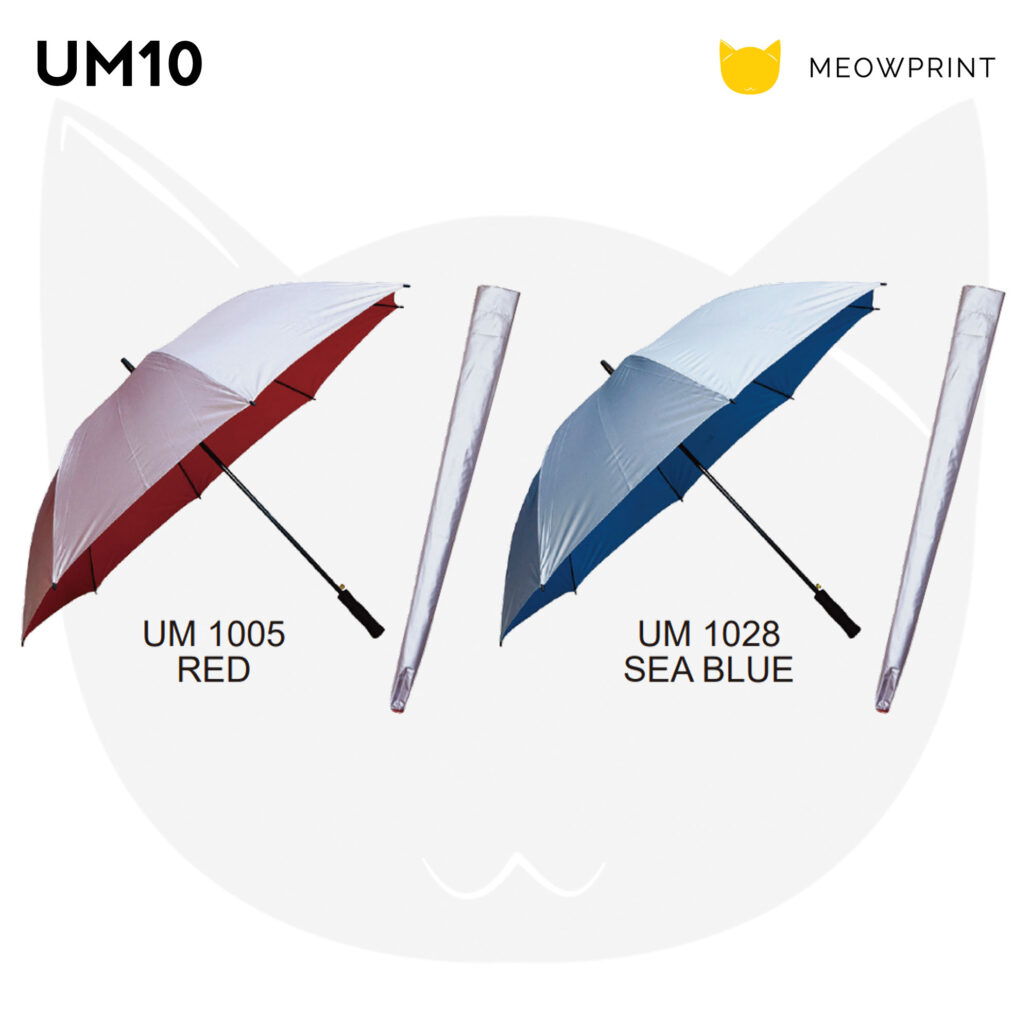 UM10 30″ Silver Coated Golf Umbrella with Pouch (Straight-Handle) 24-25 catalogue