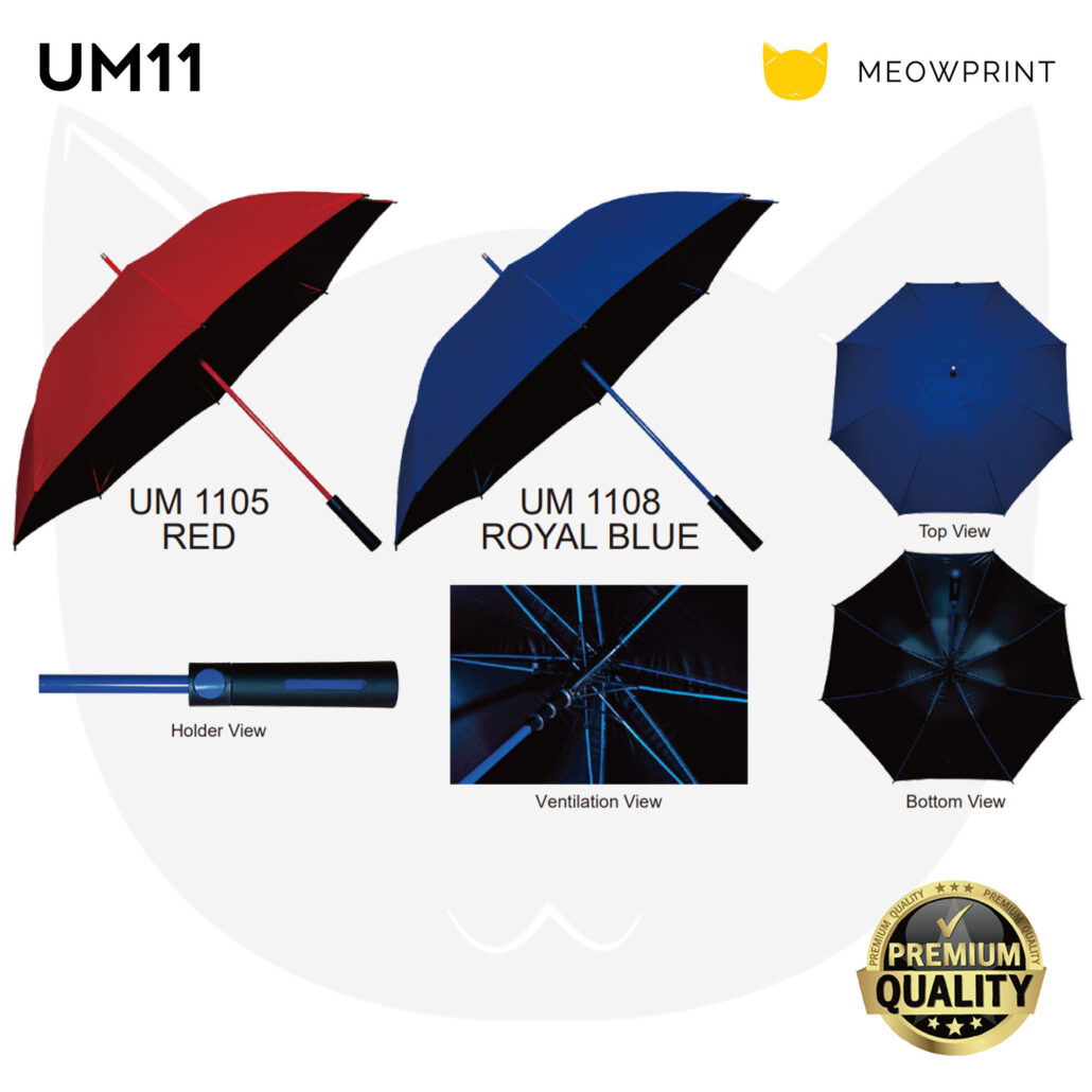 UM11 27″ Pongee Auto Golf Umbrella (Straight-Handle) 24-25 catalogue