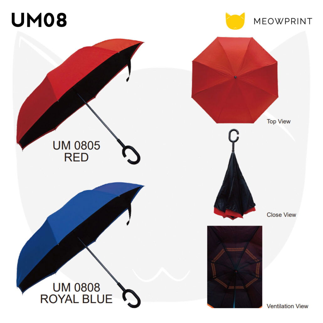 UM08 22″ Double Layer Inverted Umbrella (C-Handle) 24-25 catalogue