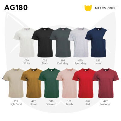 AG180 Prime Siro Cotton T-Shirt (180gsm) 24-25 product catalogue