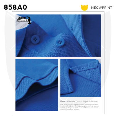 858A0 Gildan Hammer Cotton Pique Polo T-Shirt 24-25 product model 2