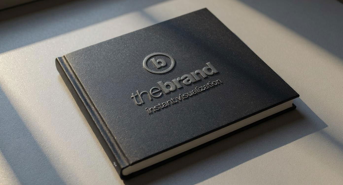 emboss logo on a notebook