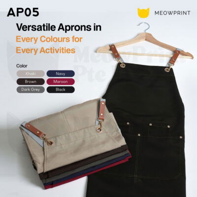 AP05 Polyester Canvas Apron w Functional Pockets 25-26 features 2