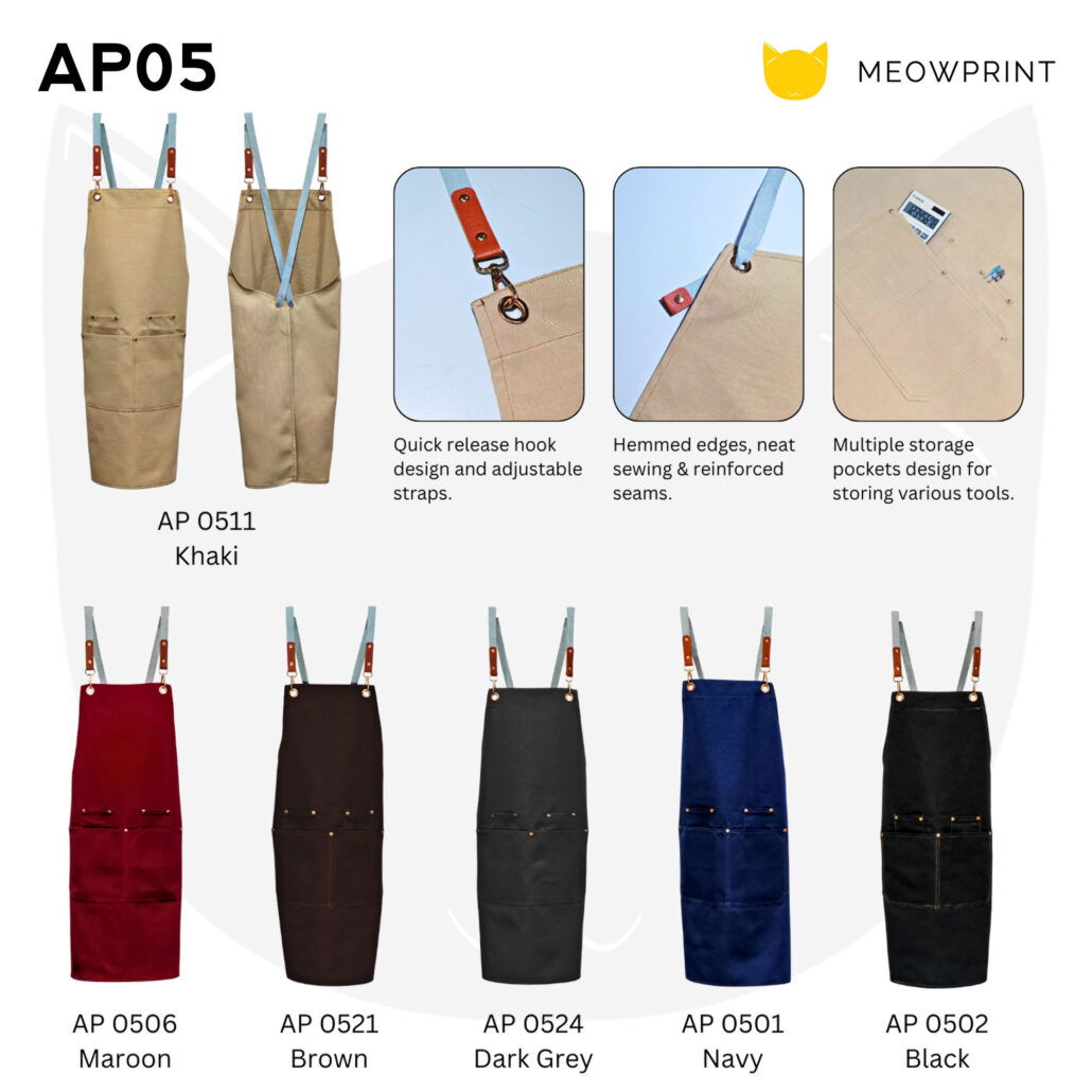AP05 Polyester Canvas Apron w Functional Pockets 25-26 catalogue