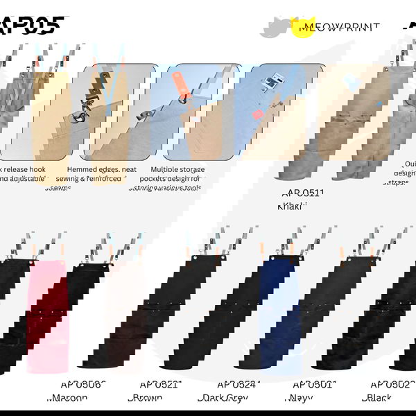 AP05 Polyester Canvas Apron w Functional Pockets 25-26 catalogue