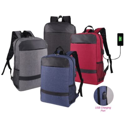 Polyester Backpack with USB Charging Port BB3641-II (U) (2)