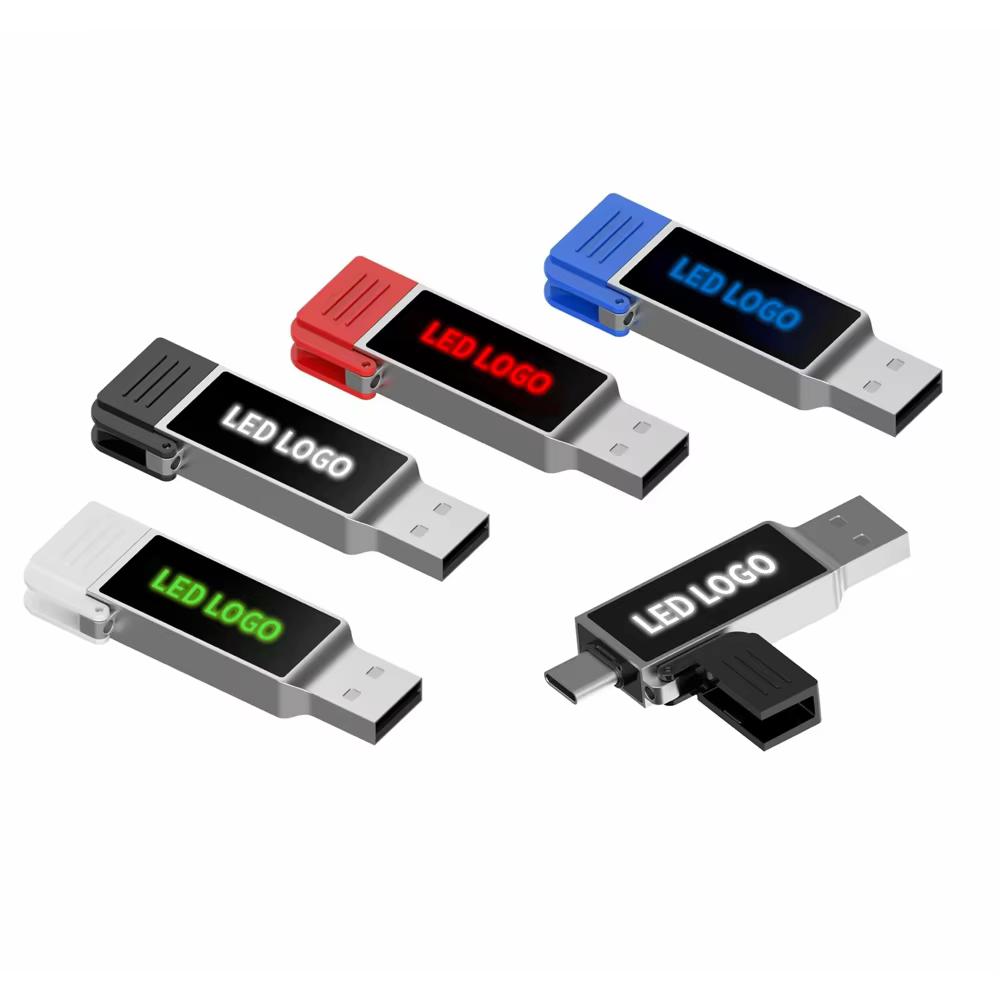 Dual USB OTG Thumb Drive (Type-C) with Custom LED (6)