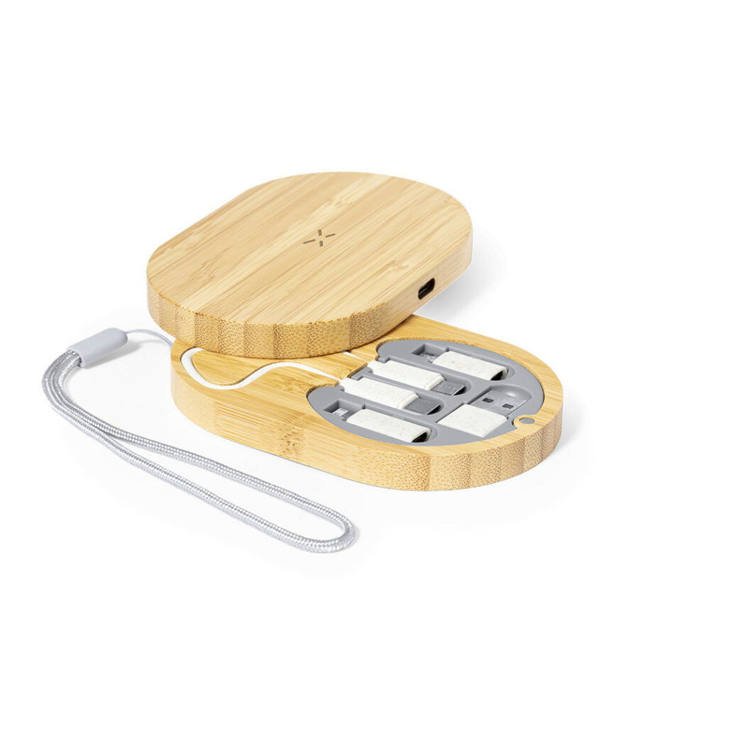 15W 5-in-1 Bamboo Charging Cable Set (Oval) (3)
