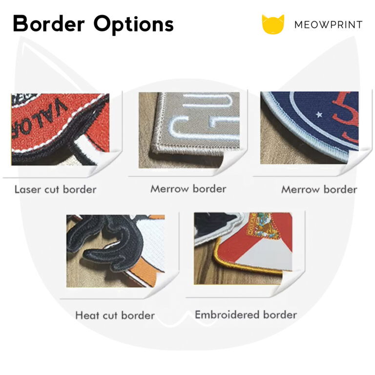 Custom Sublimation Print Patch (Customised from scratch) border options