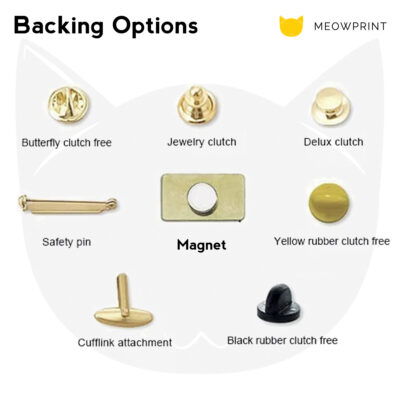 Custom Acrylic Pins (Customised from scratch) backing options