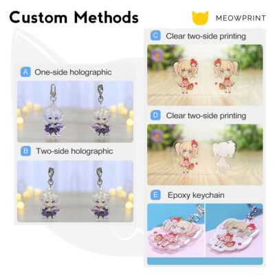 Custom Acrylic Pins (Customised from scratch) printing methods