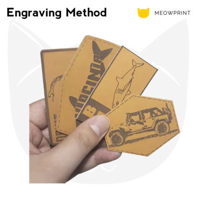 Custom Leather Patch (Customised from scratch) engraving