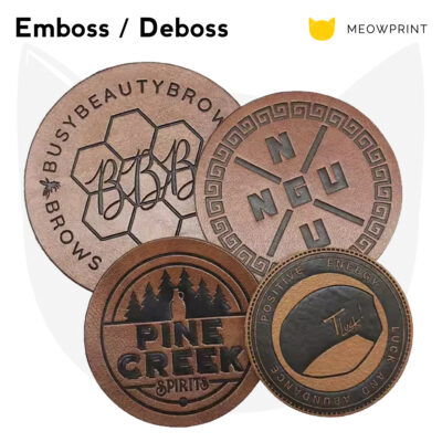 Custom Leather Patch (Customised from scratch) emboss deboss