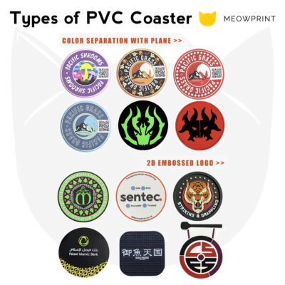 Custom Soft PVC Coasters (Customised from scratch) types