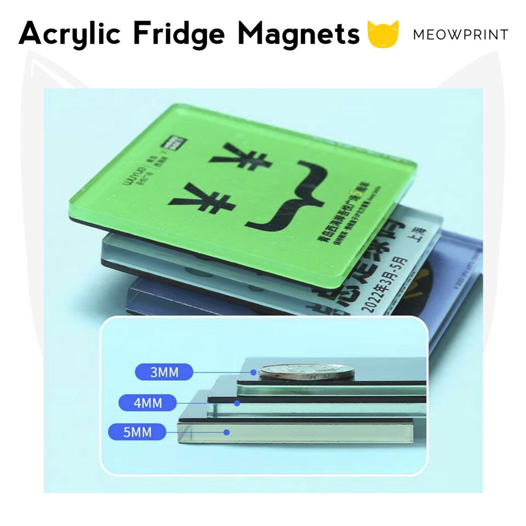 Custom Acrylic Fridge Magnets (Customised from scratch) thickness