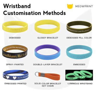 Custom Silicone Wristbands 25-26 customisation methods