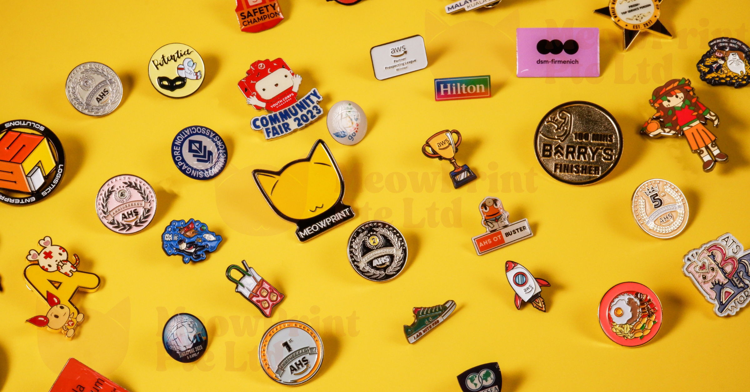 MeowPrint Corporate Gifts Singapore - Custom Collar Pins and Badges - Ads - 2
